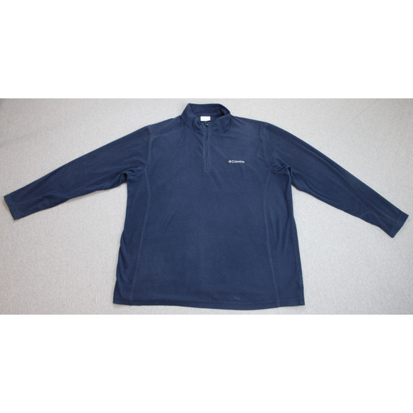 Columbia Sweatshirt Men's Size XL Blue 1/4 Zip Fleece Lightweight Pullover - Picture 1 of 6